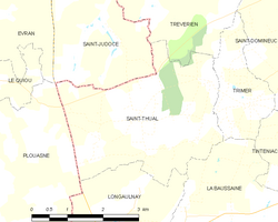 Map commune FR insee code 35318